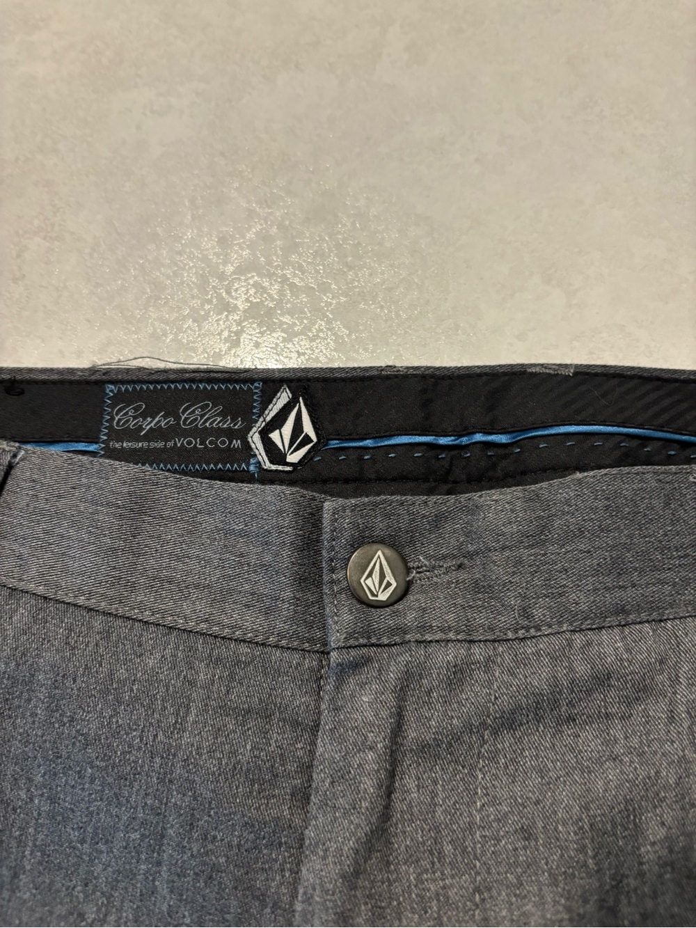Volcom Men’s Charcoal Gray Flat Front Shorts